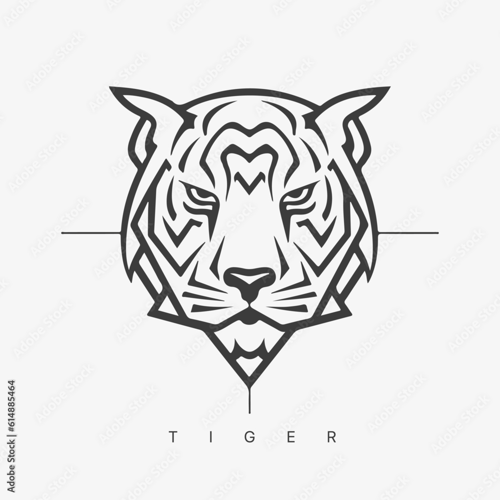 Fototapeta premium Modern abstract vector tiger logo template