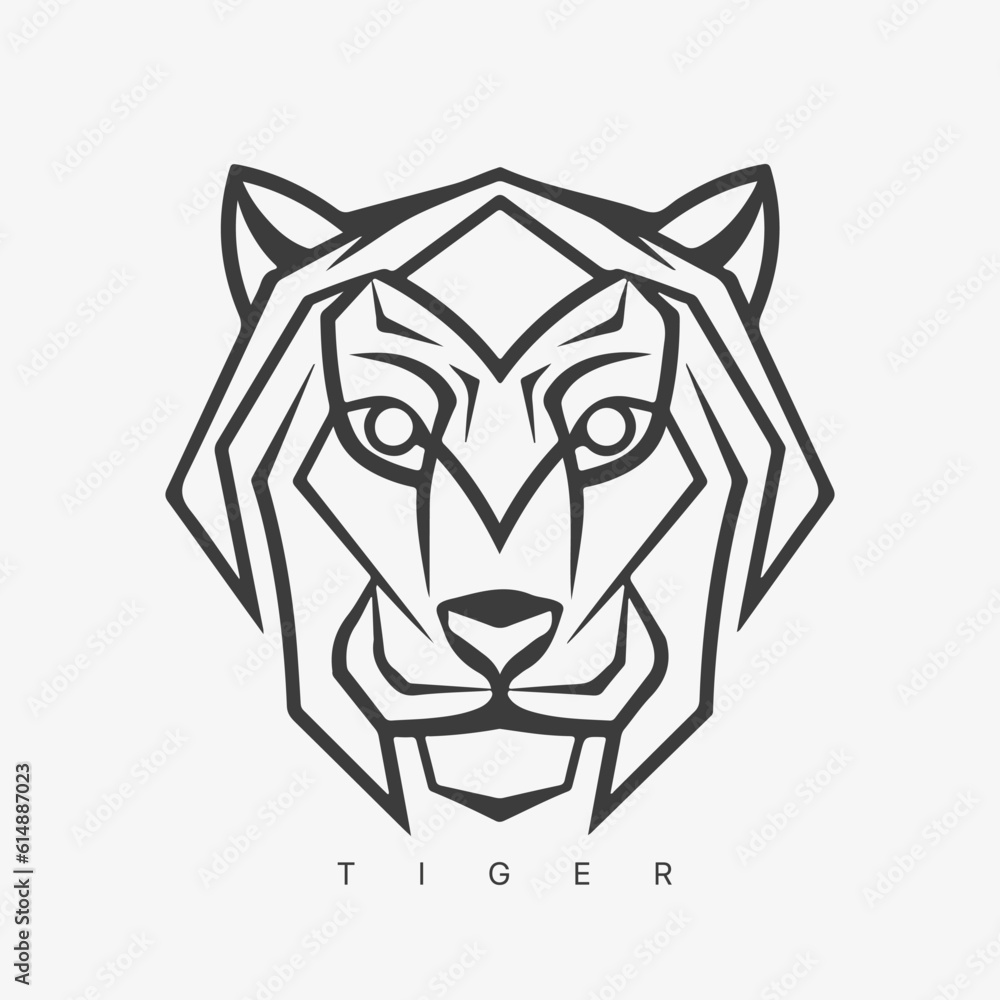 Obraz premium Modern abstract vector tiger logo template