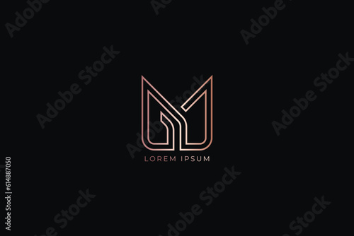Letter gm fashion brand design modern style creative golden wordmark design typography illustration, mg line logo, gm line minimalist logo