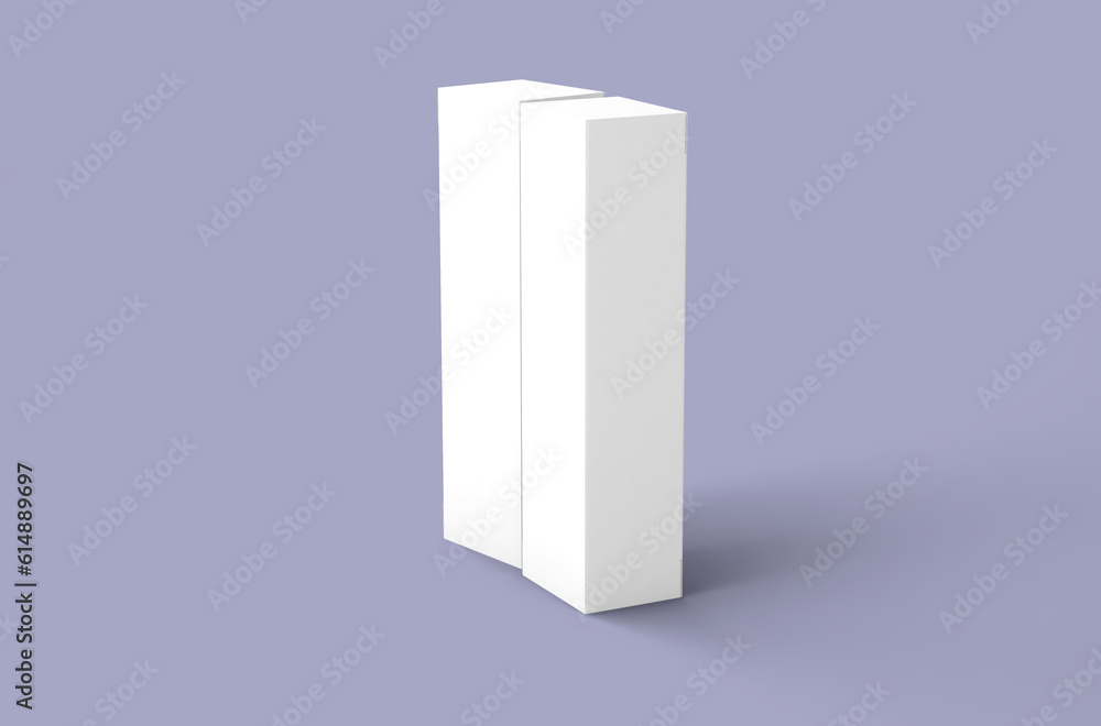 Rectangular box, packaging template for tea products design mockup. On clean background Rectangular box, packaging template for tea products design mockup. On clean background