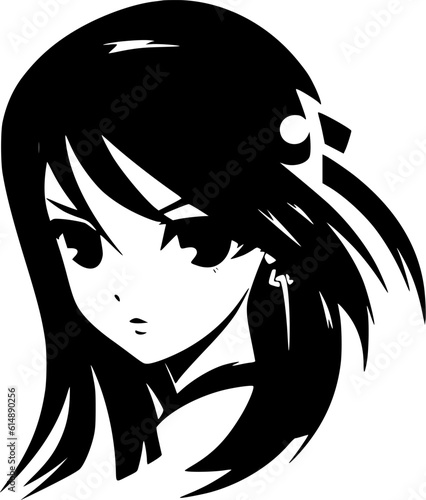 Anime | Minimalist and Simple Silhouette - Vector illustration