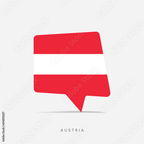 Austria flag bubble chat icon