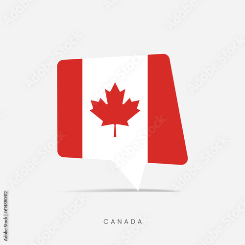Canada flag bubble chat icon