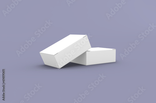 Small push pins box packaging mockup for brand advertising on a clean background.