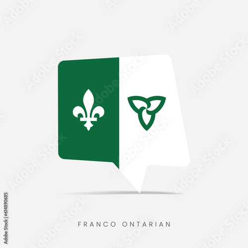 Franco Ontarian flag bubble chat icon