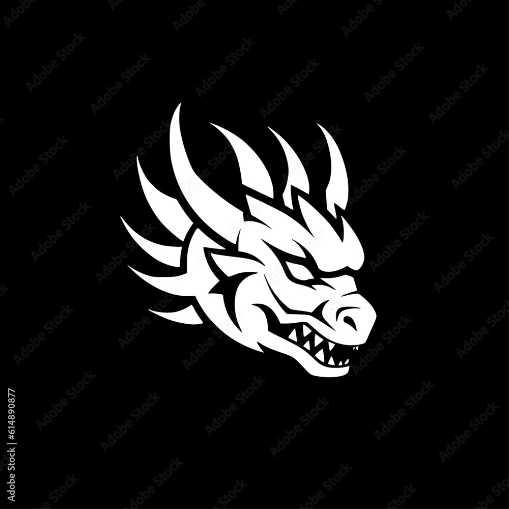 Dragon - Minimalist and Flat Logo - Vector illustration Dragon - Minimalist and Flat Logo - Vector illustration
