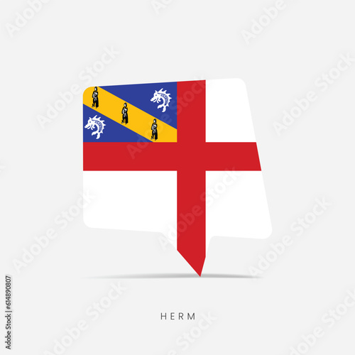 Herm flag bubble chat icon