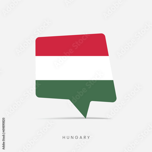 Hungary flag bubble chat icon