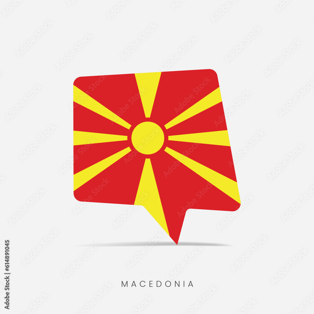 Macedonia flag bubble chat icon