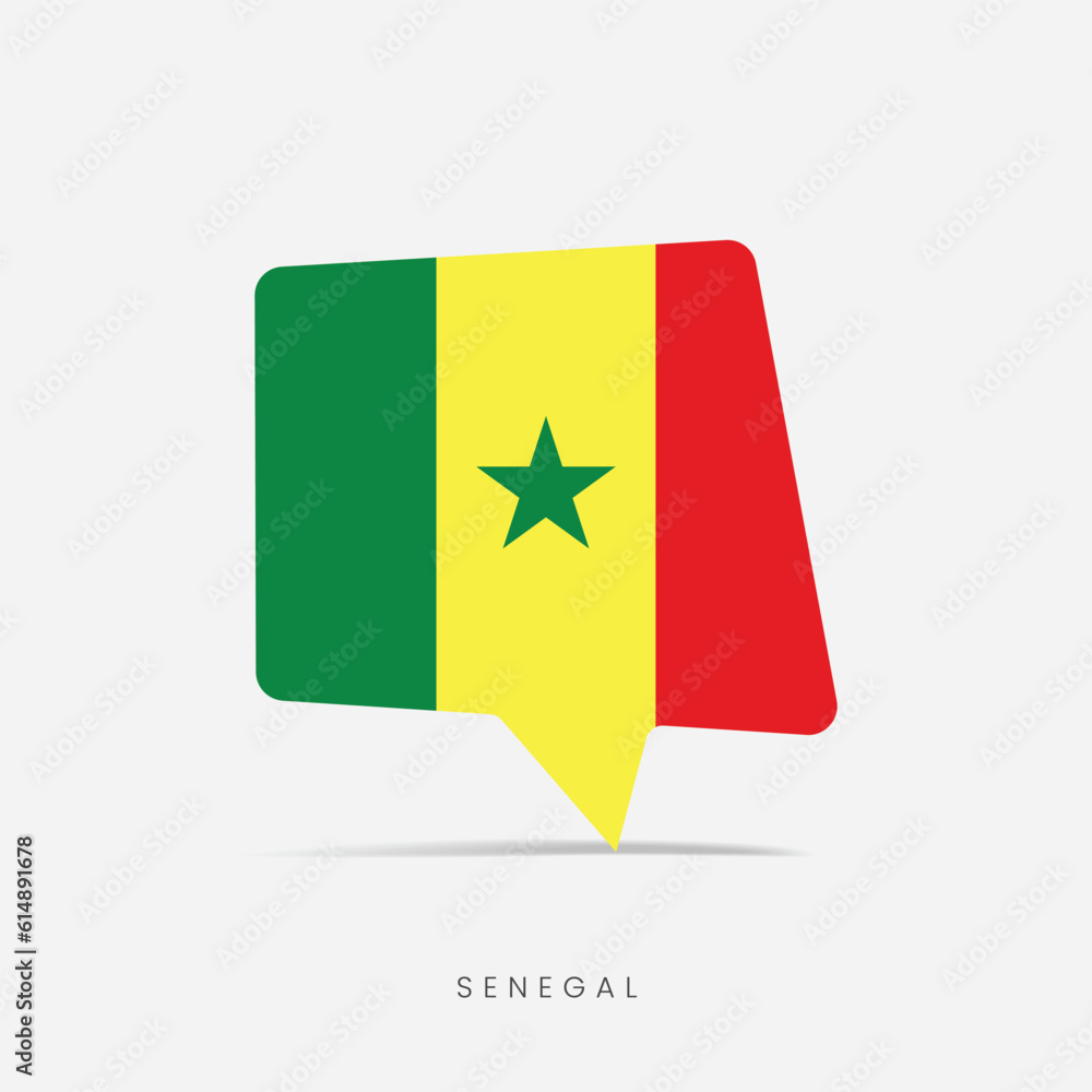 Senegal flag bubble chat icon Senegal flag bubble chat icon