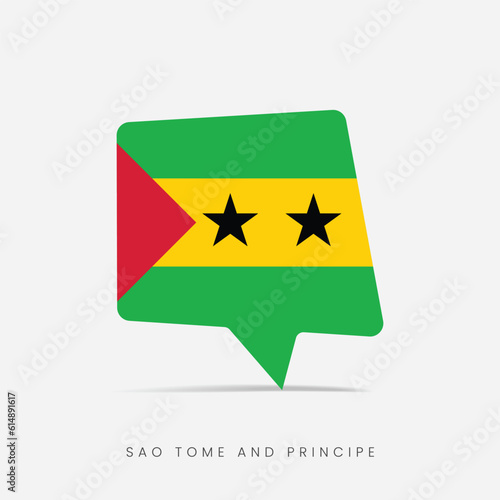 Sao Tome and Principe flag bubble chat icon