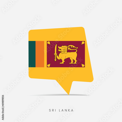 Sri Lanka flag bubble chat icon