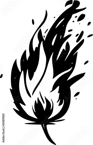 Fire | Black and White Vector illustration