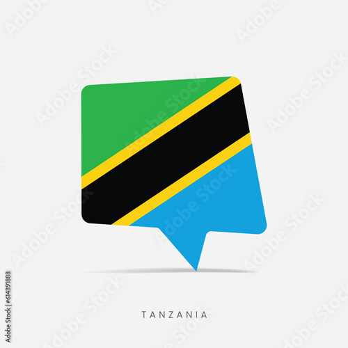 Tanzania flag bubble chat icon