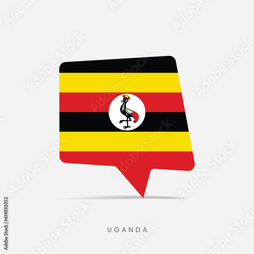 Uganda flag bubble chat icon
