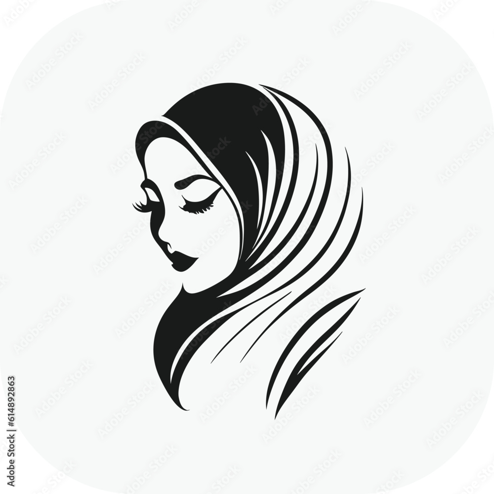 Woman hijab logo with unique concept and business card design Premium Vector, Muslim fashion hijab logo design, beautiful headscarf for Muslim women Woman hijab logo with unique concept and business card design Premium Vector, Muslim fashion hijab logo design, beautiful headscarf for Muslim women