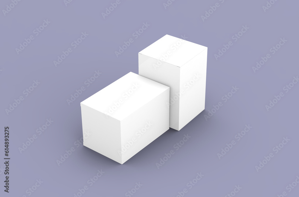Square product box packaging mockup for brand advertising on a clean background. Square product box packaging mockup for brand advertising on a clean background.
