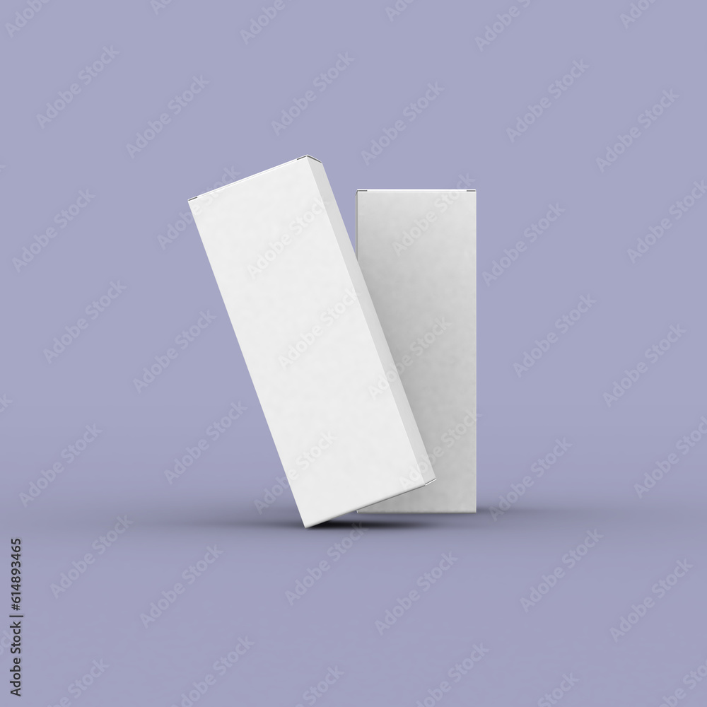 Two tall boxes, packaging mockup for product promotion. Two tall boxes, packaging mockup for product promotion.