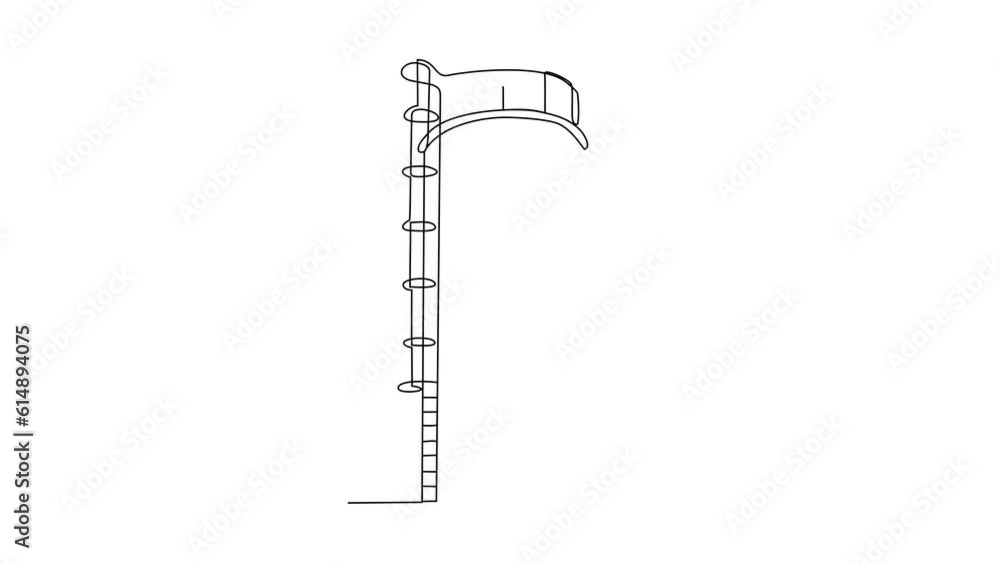Animated Self Drawing Of Single Continuous Line Draw For Water Tank At