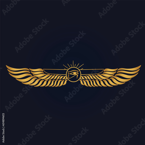  Egyptian Scarab bug with wings And ankh symbol