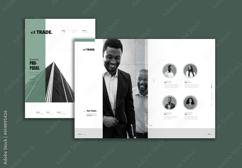 Proposal Stock Minimal Business Proposal Stock Template | Adobe Stock