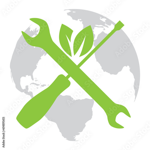 screwdriver and wrench tool, planet Earth