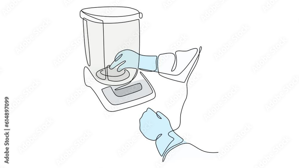 Animated self drawing of single continuous line draw for Laboratory Officer holding a laboratory test object. Chemical and laboratory design concept illustration in simple linear animation. Animated self drawing of single continuous line draw for Laboratory Officer holding a laboratory test object. Chemical and laboratory design concept illustration in simple linear animation.