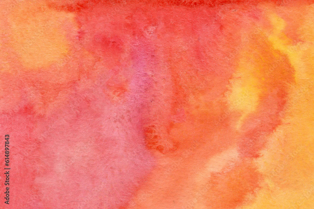 Obraz premium pink red-yellow watercolor background texture