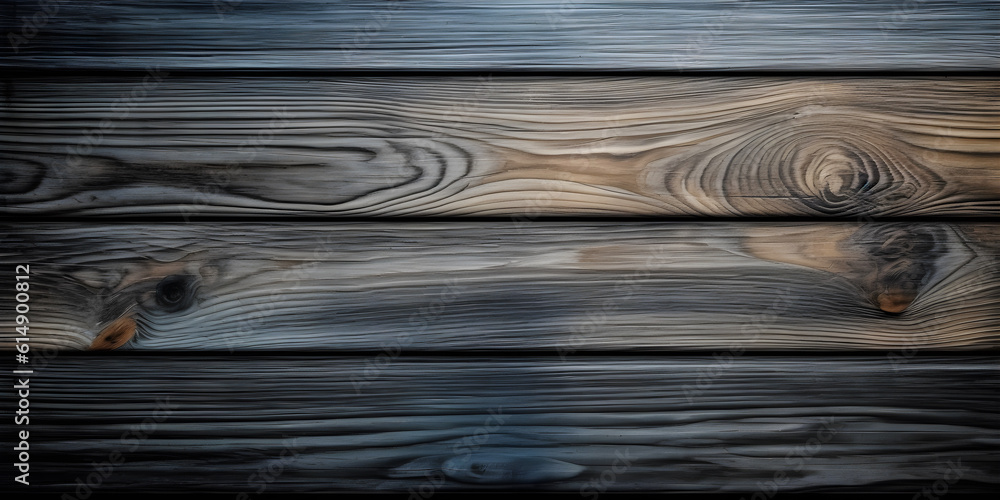 Fototapeta premium background of dark horizontal boards, space for text, photophone natural wooden black, generative ai
