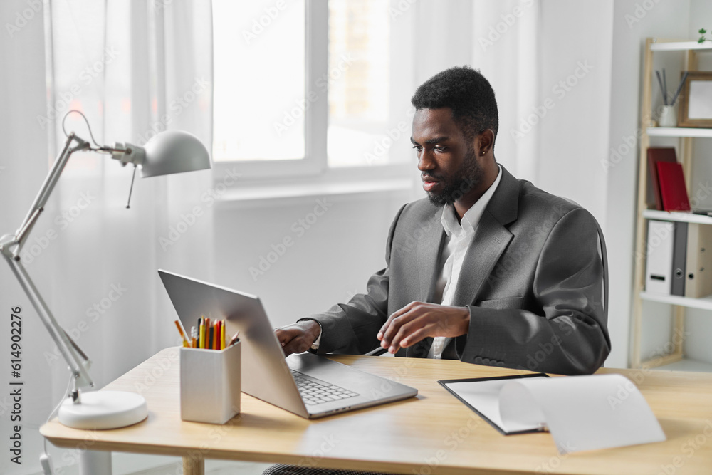 man education american computer online laptop call freelancer job office african student man education american computer online laptop call freelancer job office african student