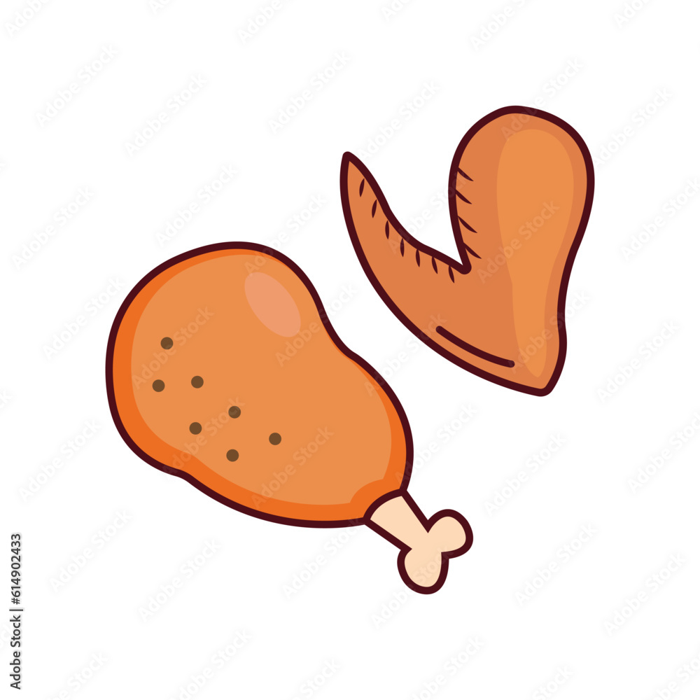 fried chicken icon vector design template fried chicken icon vector design template