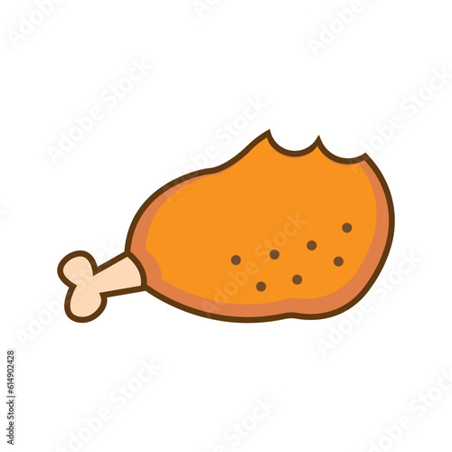 fried chicken icon vector design template