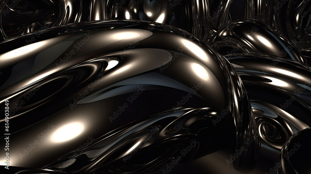 Abstrakter 3D-Hintergrund mit Elementen aus Chrom. Abstrakter 3D-Hintergrund mit Elementen aus Chrom.
