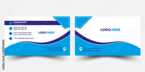 Creative and modern business card design template,Clean professional business card template, visiting card, business card template.Vector illustration print template.