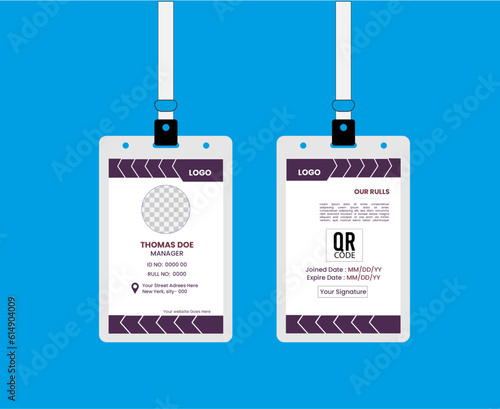 Creative Modern Corporate Id card design template