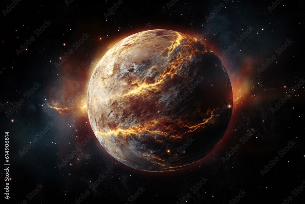 Naklejka premium Planet in the universe