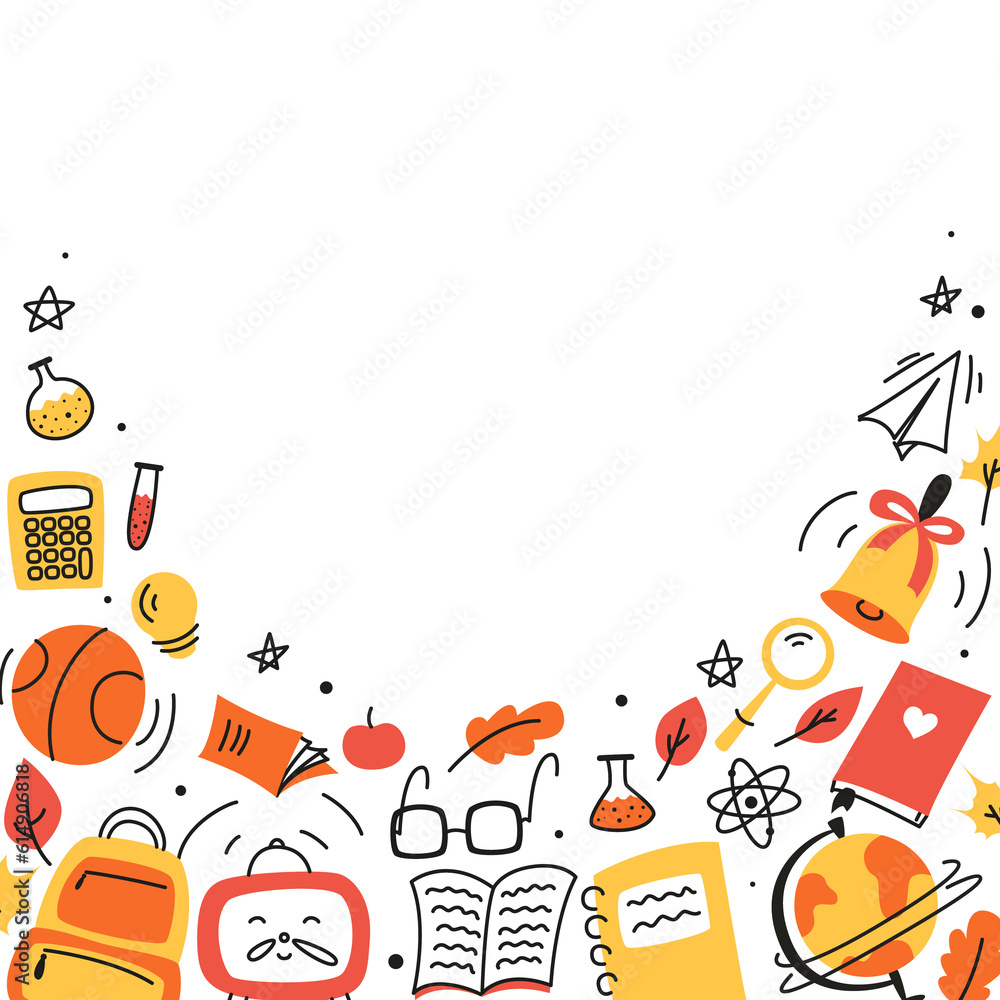 Background for school, school theme, school doodles, inscription in a notebook, training, lessons, time for training, Set of school tools, set of education icons, back to school Background for school, school theme, school doodles, inscription in a notebook, training, lessons, time for training, Set of school tools, set of education icons, back to school