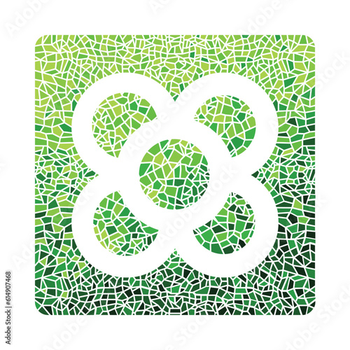 Barcelona Sidewalk Tile and Green Shades Trencadis Design