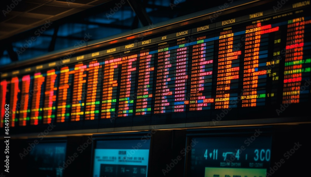 Delayed departure, check the illuminated board for updated travel information generated by AI