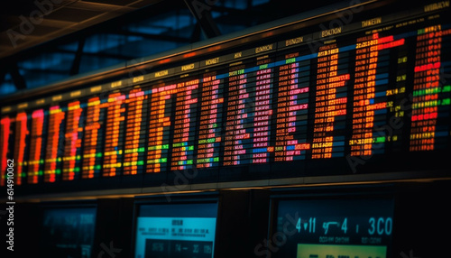 Delayed departure, check the illuminated board for updated travel information generated by AI