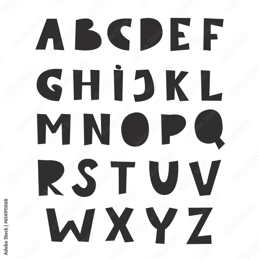 Vector black letters. Vector black letters.