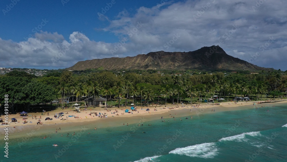 Beautiful beach views in Honolulu Hawaii