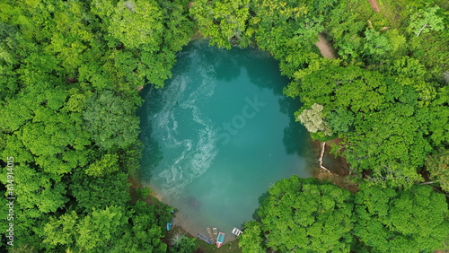 Laguna Cristal, Dominican Republic. Aerial drone photo