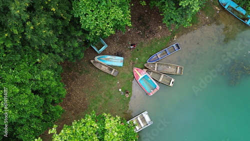 Laguna Cristal, Dominican Republic. Aerial drone photo