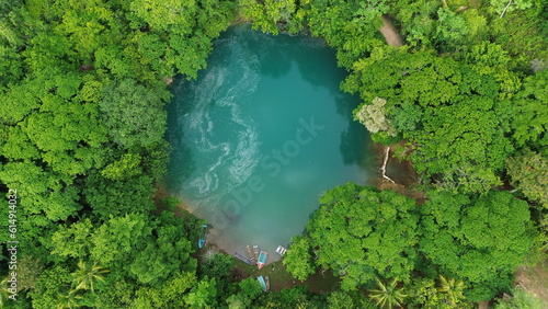 Laguna Cristal, Dominican Republic. Aerial drone photo