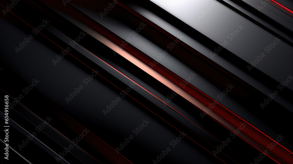 Obraz premium Abstract black background with a red striped background