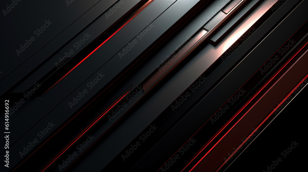 Obraz premium Abstract black background with a red striped background