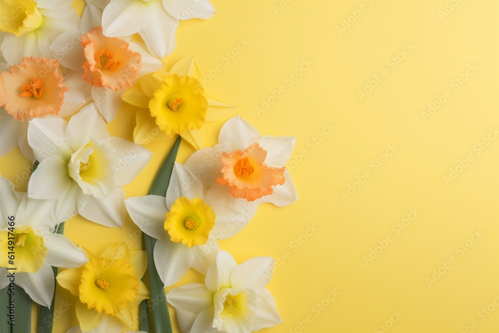 Fototapeta premium flowers gardening floral green blossom background leaf spring beautiful nature space copy. Generative AI.
