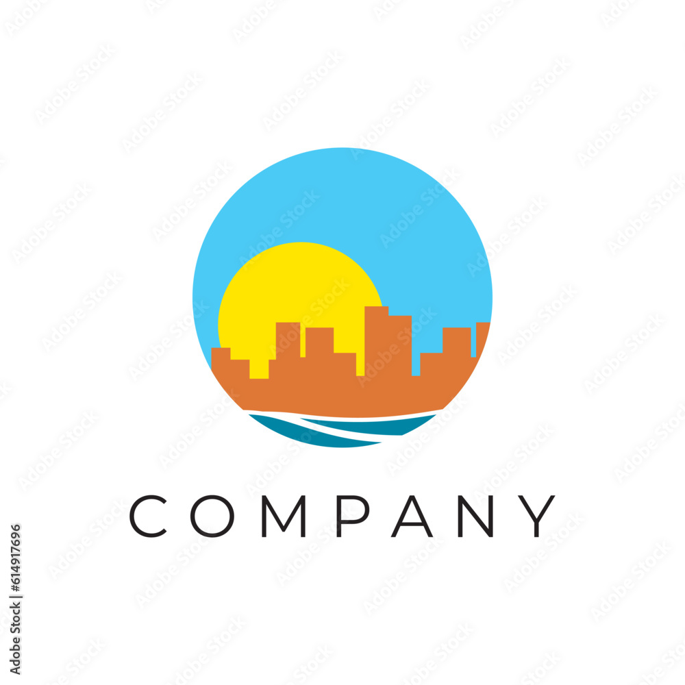 City logo design, real estate logo, building logo, Circle logo ...