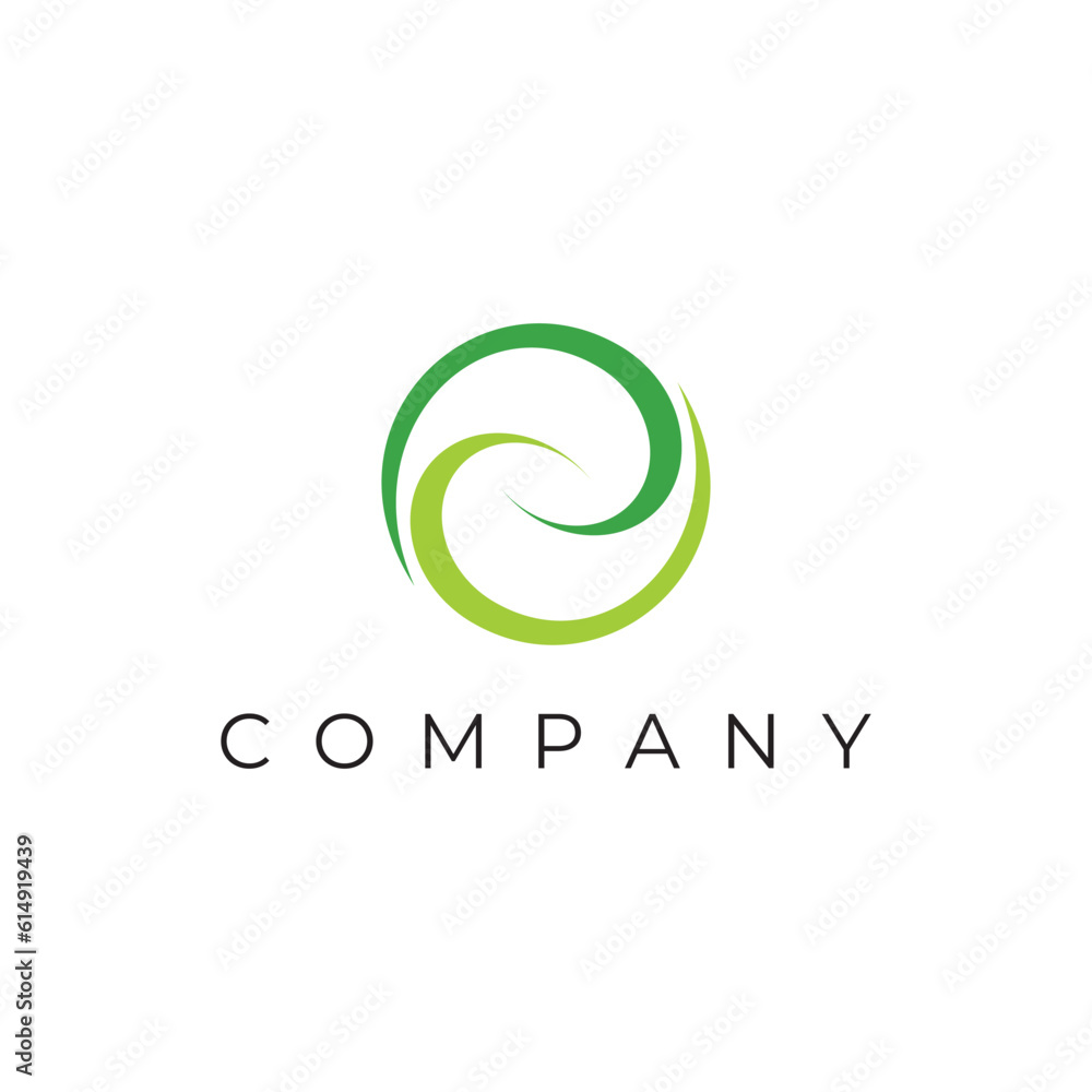 Circle logo design, green energy logo, globe logo, world logo, ngo logo